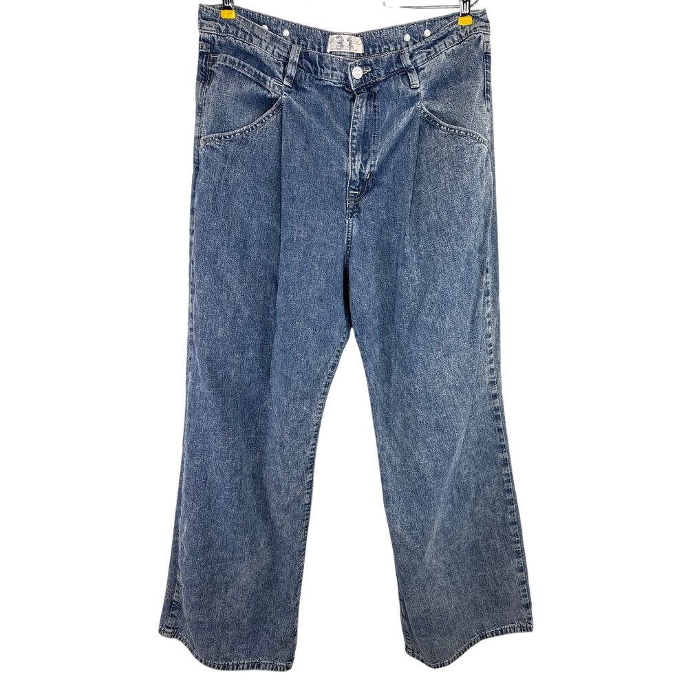 Free People We The Free Thirty-One, Size 31, Light Wash Wide Leg Jean